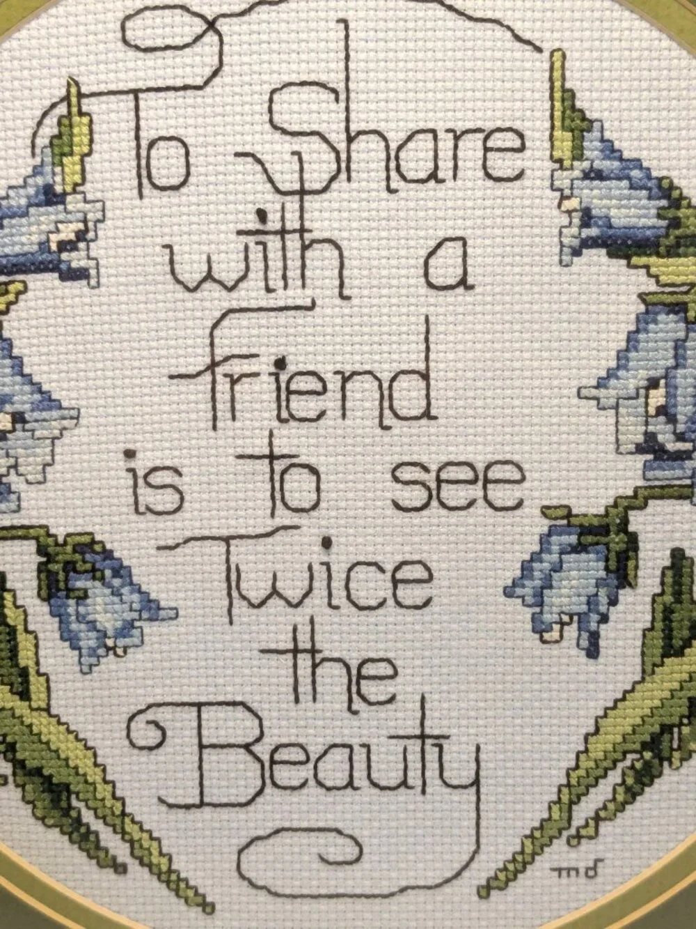 Vtg.1992 Framed Cross Stitch 